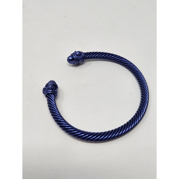 DAVID YURMAN Blue Aluminium Renaissance Classic Cable Bracelet - Picture 6 of 10